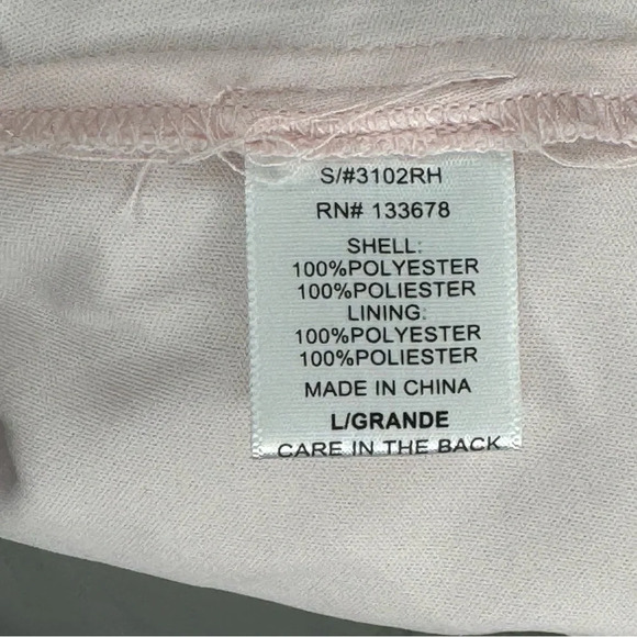 Love Tree Blush Pink Romper Size L long sleeve Paisley detail summer date night - Picture 16 of 16